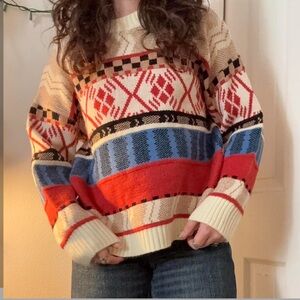 Cozy Multicolor Patterned Sweater